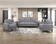 Modern Contemporary Sofa Set 3pcs Comfortable Sofa Loveseat Chair Gray Corduroy Upholstered Cushion Solid Wood Living Room Furniture