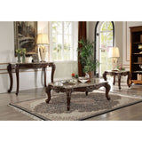 Acme - Mehadi Coffee Table 81695 Marble Top & Walnut Finish