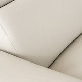 Mini Wonder - Italian Modern Grey Leather Sectional Sofa with Left Facing Recliner - View Image 1