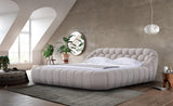 Eastern King Yolonda - Modern Beige Fabric Bed - View Image 1