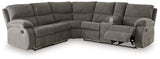 Ashley Pewter Museum 81807S1 2 - Piece Reclining Sectional - Chenille - 81807S1 - Home Elegance USA - 1