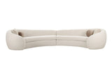 Modrest - Kilmer Modern Off-White Curved Fabric Sectional Sofa - Home Elegance USA