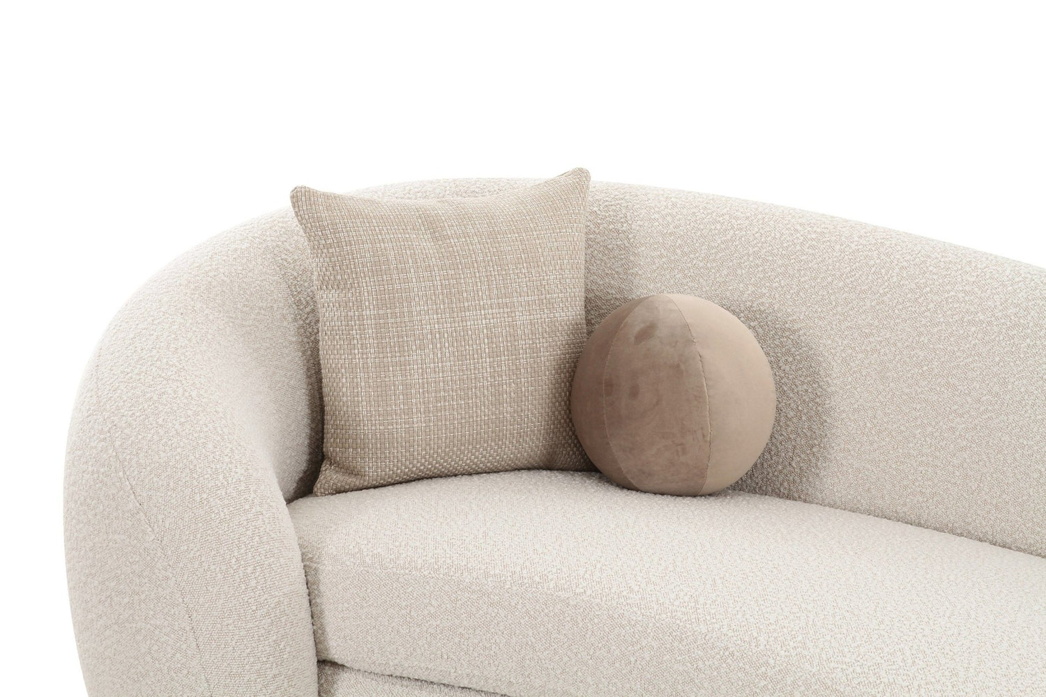 Modrest - Kilmer Modern Off-White Curved Fabric Sectional Sofa - Home Elegance USA