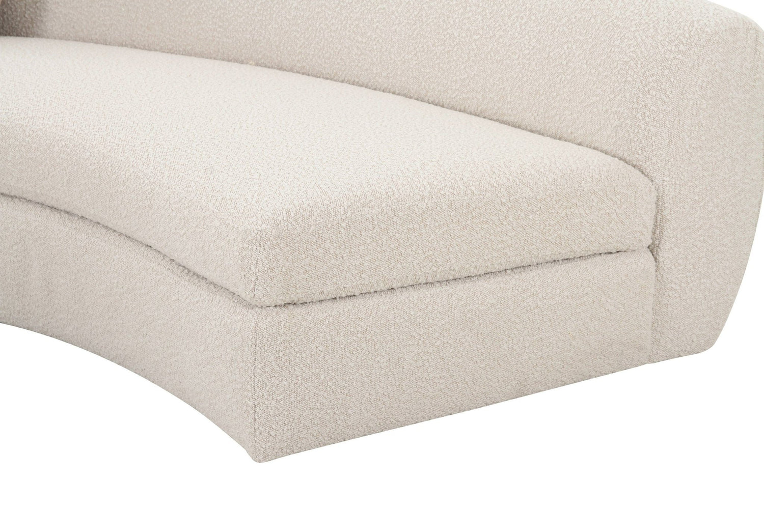 Modrest - Kilmer Modern Off-White Curved Fabric Sectional Sofa - Home Elegance USA