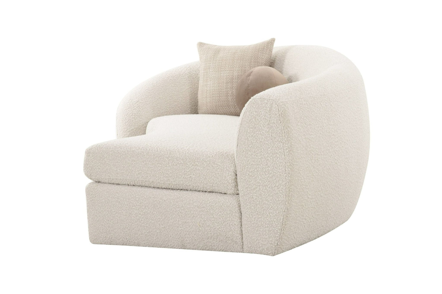 Modrest - Kilmer Modern Off-White Curved Fabric Sectional Sofa - Home Elegance USA