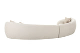 Modrest - Kilmer Modern Off-White Curved Fabric Sectional Sofa - Home Elegance USA