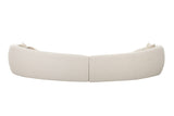 Modrest - Kilmer Modern Off-White Curved Fabric Sectional Sofa - Home Elegance USA