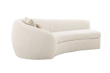 Modrest - Kilmer Modern Off-White Curved Fabric Sectional Sofa - Home Elegance USA