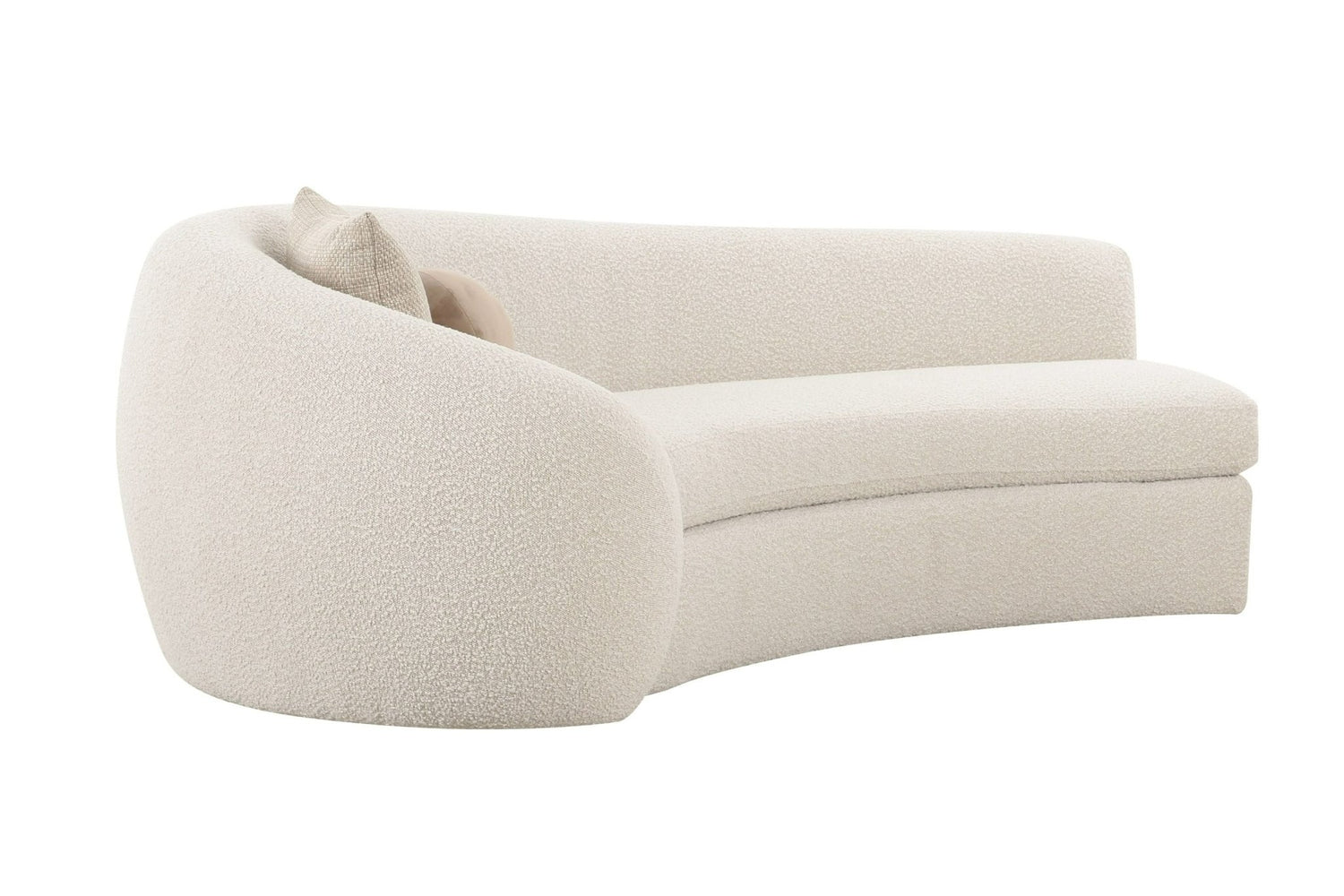 Modrest - Kilmer Modern Off-White Curved Fabric Sectional Sofa - Home Elegance USA