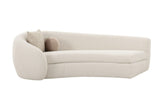 Modrest - Kilmer Modern Off-White Curved Fabric Sectional Sofa - Home Elegance USA