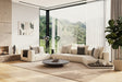 Siret - Modern Ivory Fabric Modular Sectional Sofa W/ Coffee Table - View Image 1