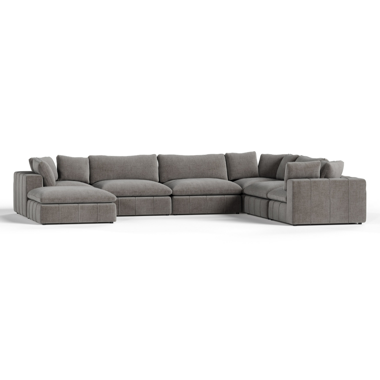 Vicki - Modern Grey Fabric Modular Sectional Sofa-7-Piece Sectional - View Image 1
