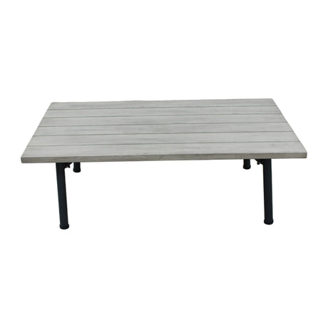 Suntide - Outdoor Grey Fabric + Beige Rattan + Grey Acacia Sofa Set - View Image 1
