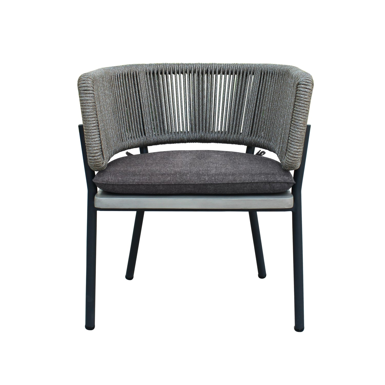 Suntide - Outdoor Grey Fabric + Grey Acacia + Beige Rattan Dining Set - View Image 1