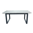 Suntide - Outdoor Grey Fabric + Grey Acacia + Beige Rattan Dining Set - View Image 1