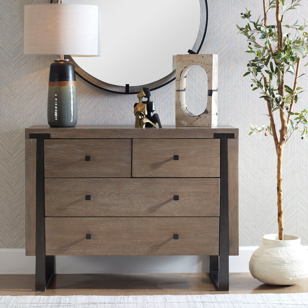 Gabriel Oak Accent Chest - Light Brown by Uttermost - View 2