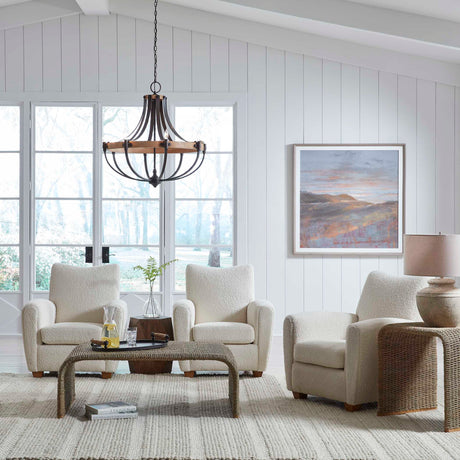 Teddy Shearling Accent Chair - White by Uttermost - View 9