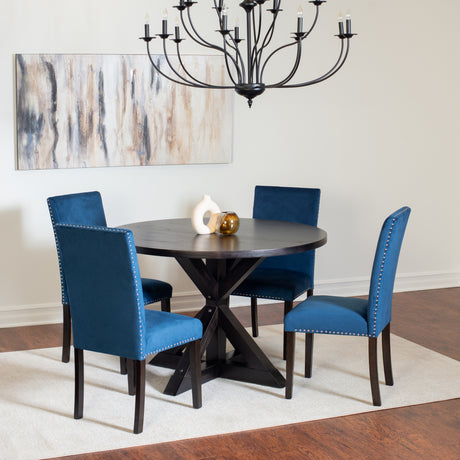 Enbridge 5-piece Dining Set, Cross-Buck Dining Table with 4 Stylish Chairs - sold by Home Elegance USA