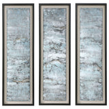 Ocean Swell Painted Metal Art (Set of 3) - Blue by Uttermost - View 1