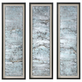 Ocean Swell Painted Metal Art (Set of 3) - Blue by Uttermost - View 1