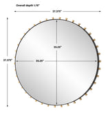 Cosmopolitan Round Mirror - Black / Silver by Uttermost - View 7