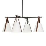 Reins Accent Straps 4 Light Chandelier - Black by Uttermost - View 3
