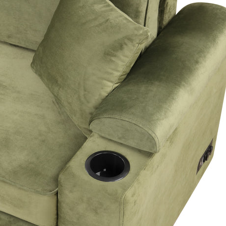 Green Velvet Sleeper Sofa Bed with Storage Ottoman, L Shape Pull Out Couch for Living Room and Bedroom - sold by Home Elegance USA