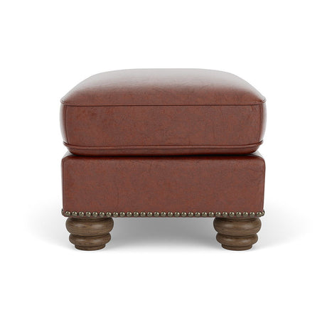 Bexley Leather Ottoman, Nailhead Trim | Flexsteel