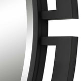 Quadrant Modern Round Mirror - Black by Uttermost - View 5