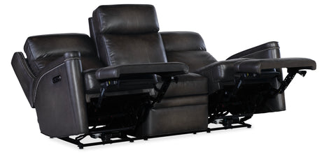 Hamilton Power Sofa With Power Headrest - Dark Brown / Dark Gray by Hooker Furniture - View 4