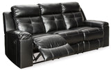 Ashley Black Kempten Reclining Sofa - Faux Leather - 8210588 - Home Elegance USA - 4