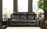 Ashley Black Kempten Reclining Sofa - Faux Leather - 8210588 - Home Elegance USA - 5