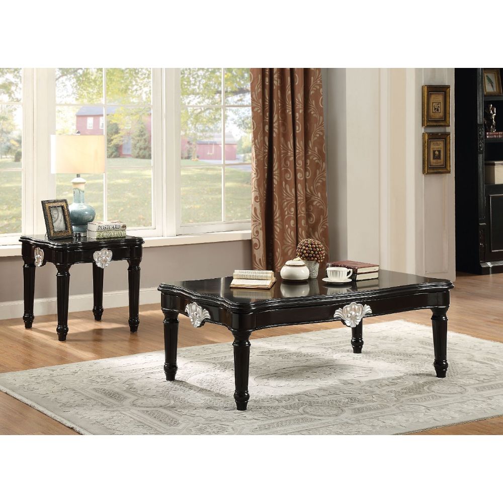 Acme - Ernestine Coffee Table 82110 Black Finish