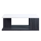 Acme - Pancho Coffee Table 82170 White High Gloss Top & Gray Finish