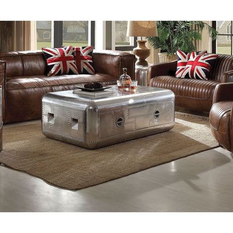 Acme - Brancaster Coffee Table 82180 Aluminum