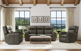 Wyatt Power Recliner With Power Headrest & Lumbar - Gunmetal | Flexsteel