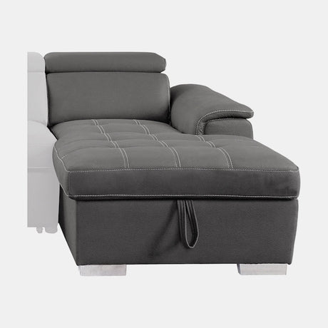 Ferriday Gray Sleeper Sectional with Pull-Out Bed & Storage – Homelegance - sold by Home Elegance USA