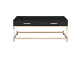 Adiel Coffee Table 82345 Black High Gloss & Gold Finish | Acme - 82345 - Home Elegance USA - 4