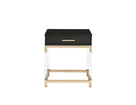 Adiel End Table 82347 Black & Gold Finish | Acme - 82347 - Home Elegance USA - 3