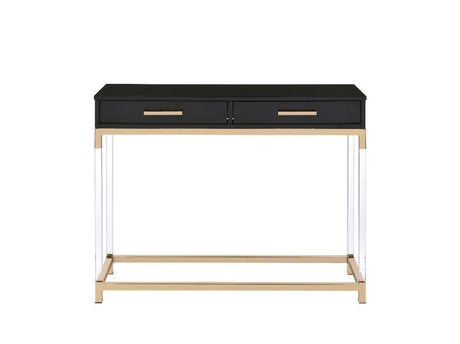 Adiel Sofa Table 82348 Black & Gold Finish | Acme - 82348 - Home Elegance USA - 3