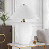 Merriton Matt White Table Lamp by Uttermost - View 3