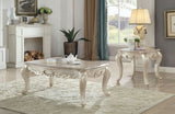 Acme - Gorsedd Coffee Table W/Marble Top 82440 Marble Top & Golden Ivory Finish