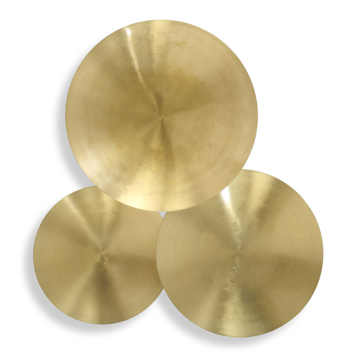 Cymbalic Round Brass Wall Art (Set of 3) Brass - Gold by Uttermost - View 1