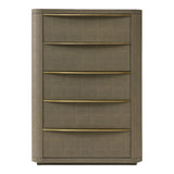 Lois - Modern Beige Shagreen + Brass Chest - View Image 1