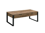 Aflo Coffee Table 82470 Weathered Oak & Black Finish | Acme - 82470 - Home Elegance USA - 1