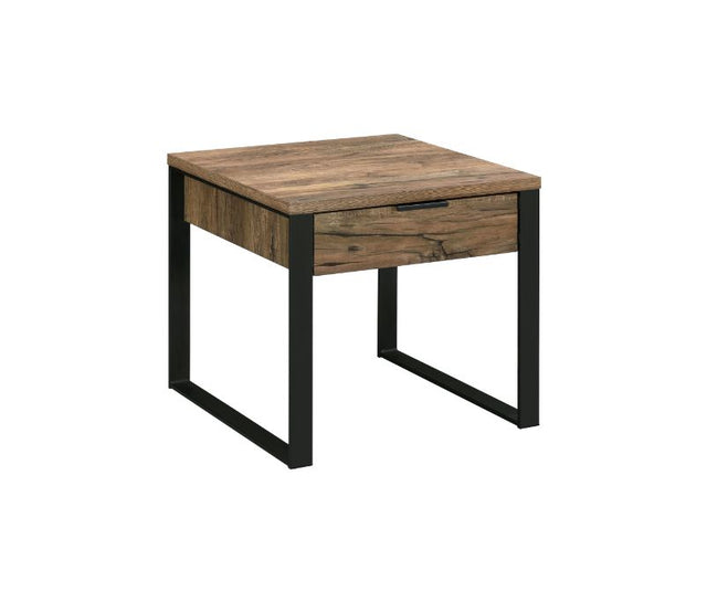 Aflo End Table 82472 Weathered Oak & Black Finish | Acme - 82472 - Home Elegance USA - 1