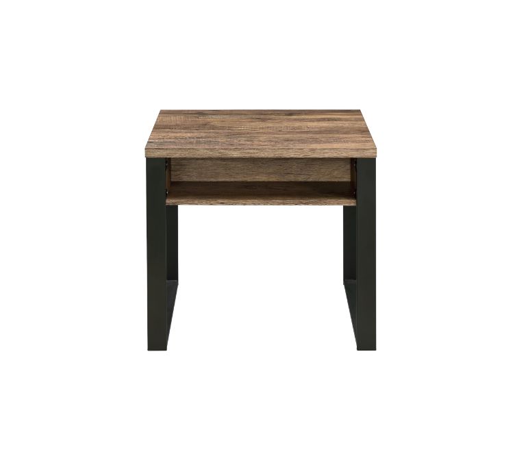 Aflo End Table 82472 Weathered Oak & Black Finish | Acme - 82472 - Home Elegance USA - 3