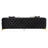 Clarice - Transitional Black Velvet Sofa - View Image 1