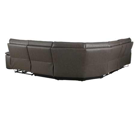 Moroni 6-Piece Modular Power Reclining Sectional With Power Headrests In Dark Brown 8259Rfdb*6Scpwh | Homelegance - sold by Home Elegance USA