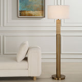 Knox Travertine Floor Lamp - Gold by Uttermost - View 2